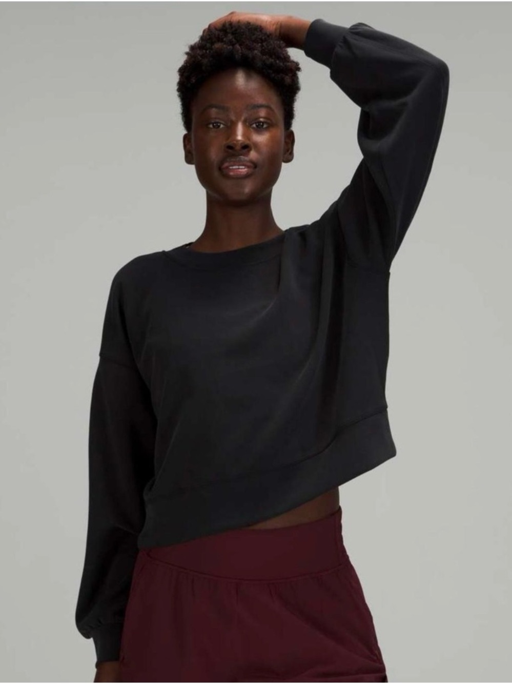NWT Lululemon Perfectly Oversized Cropped Crew sweatshirt, S
